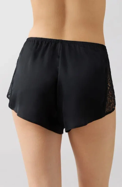B.tempt'd By Wacoal It's On Lace & Satin Shorty Tap Shorts In Black