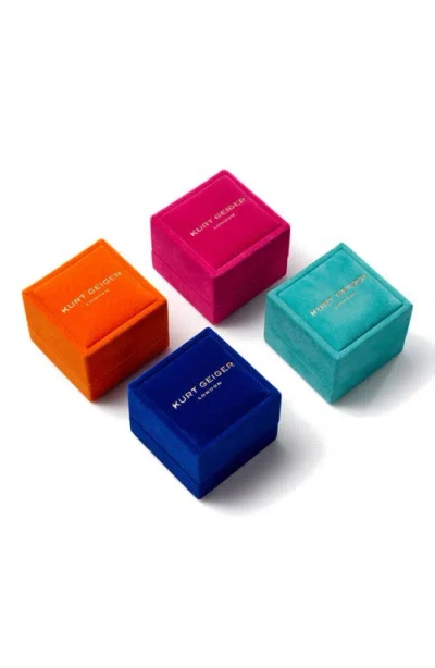 Kurt Geiger London Crystal Button Cocktail Ring In Gold