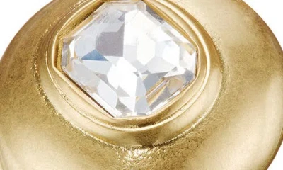 Kurt Geiger London Crystal Button Cocktail Ring In Gold