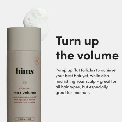 Hims & Hers Max Volume Shampoo  Volumizing, Shine-enhancing, Biotin-infused Citrus Spice Formula In Gray