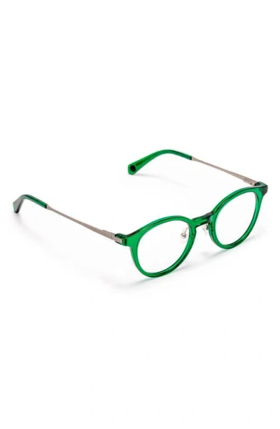 Eyebobs Golden Age 45mm Small Polarized Round Sunglasses In Green