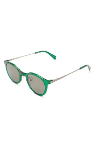 Eyebobs Golden Age 45mm Small Polarized Round Sunglasses In Green