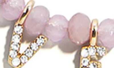 Baublebar Beaded Custom Letter Necklace In Purple