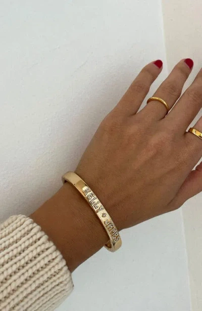 Baublebar Groovy Letter Custom Hinge Bangle In Multi