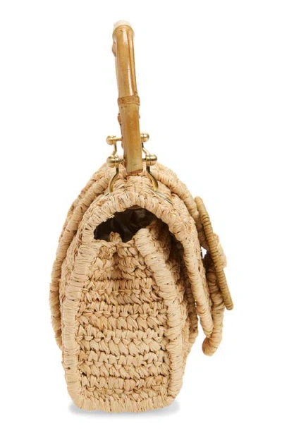 Pamela Munson The Avis Mini Raffia Shoulder Bag In Brown