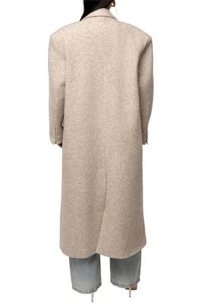 Jluxlabel Double Breasted Wool Blend Coat In White