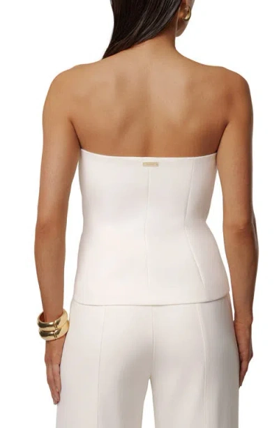 Jluxlabel Strapless Button Front Vest In White