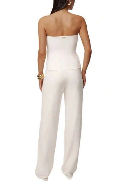 Jluxlabel Strapless Button Front Vest In White