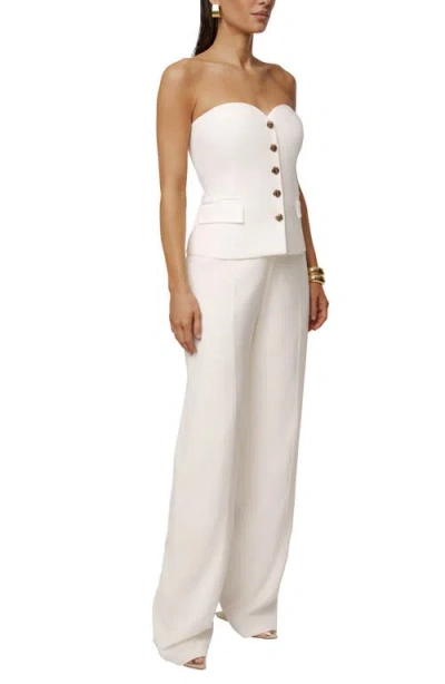 Jluxlabel Strapless Button Front Vest In White