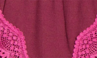 Free People Oh My Darling Lace Trim Cotton Blend Bikini Briefs In Pink