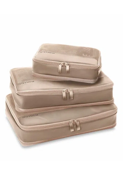 Briggs & Riley 3-piece Carry-on Compression Packing Cubes In Brown