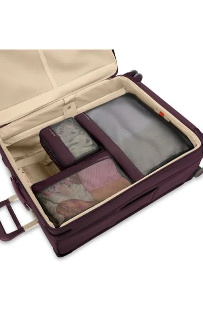 Briggs & Riley Check-in Set Of 3 Packing Cubes In Purple