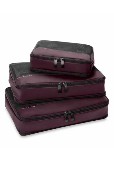 Briggs & Riley 3-piece Carry-on Compression Packing Cubes In Purple