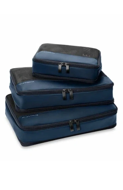 Briggs & Riley 3-piece Carry-on Compression Packing Cubes In Blue