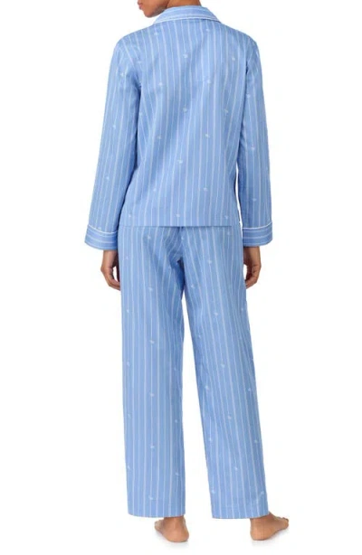 Ralph Lauren Lauren  Print Cotton Blend Pajamas In Blue