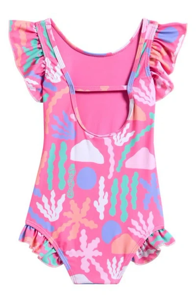 Boardies Kids' Palm Springs Ruffles One-piece Swimsuit In Multi
