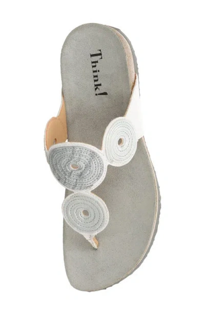 Think ! Julia Circles Flip Flop In White