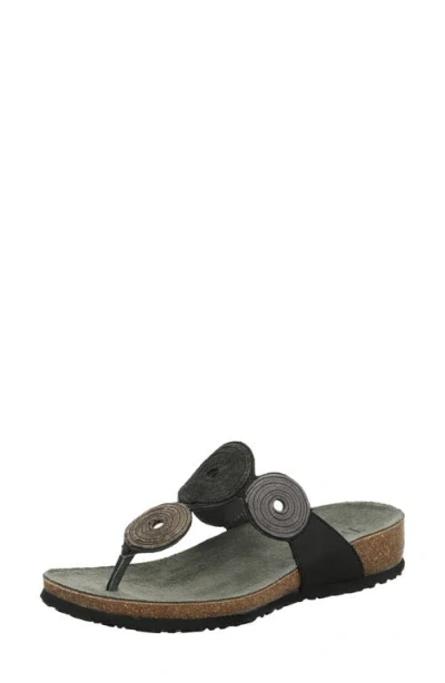 Think ! Julia Circles Flip Flop In Black