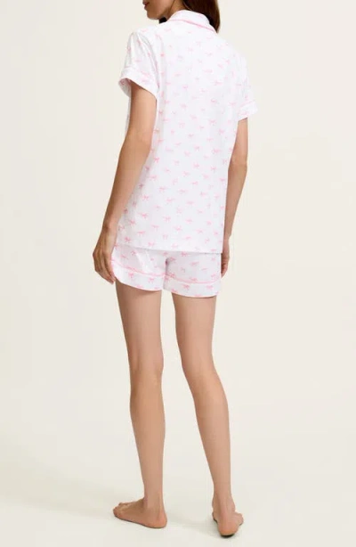 Petite Plume Pima Cotton Jersey Short Pajamas In White