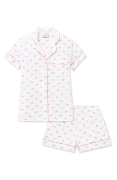 Petite Plume Pima Cotton Jersey Short Pajamas In White