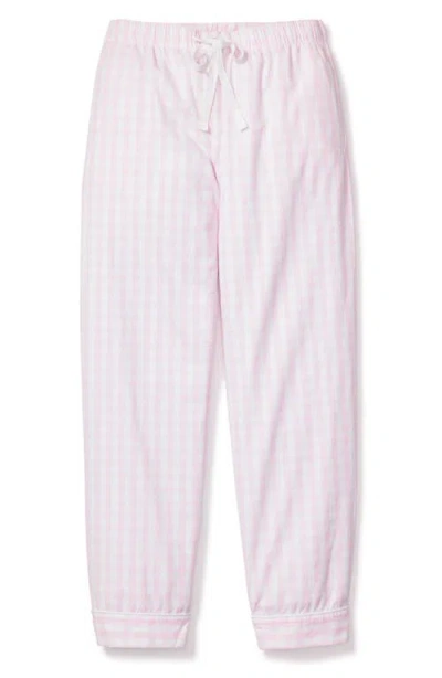 Petite Plume Gingham Cotton Pajama Pants In Pink