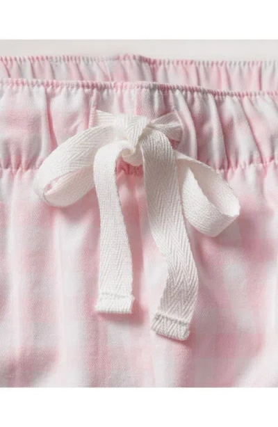Petite Plume Gingham Cotton Pajama Pants In Pink