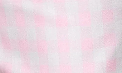 Petite Plume Gingham Cotton Pajama Pants In Pink