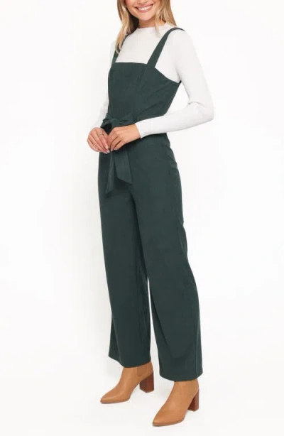 Petal And Pup Petal & Pup Selena Belted Corduroy Overalls In Green
