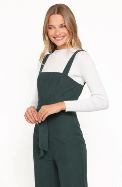 Petal And Pup Petal & Pup Selena Belted Corduroy Overalls In Green