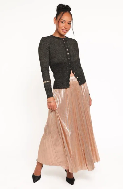 Petal And Pup Petal & Pup Bethy Pleated Maxi Skirt In Brown