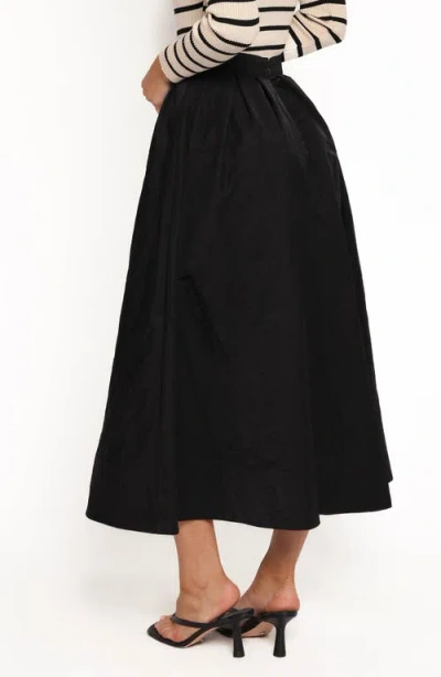 Petal And Pup Petal & Pup Yuki Pleated Nylon Circle Skirt In Black