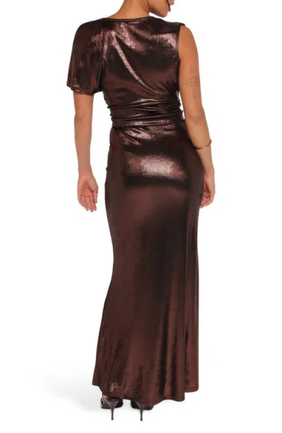 Petal And Pup Petal & Pup Velman Metallic Maxi Skirt In Brown