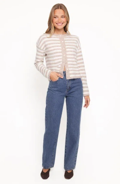 Petal And Pup Petal & Pup Dean Stripe Cardigan In Neutral