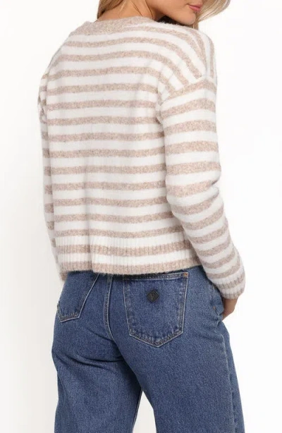 Petal And Pup Petal & Pup Dean Stripe Cardigan In Neutral