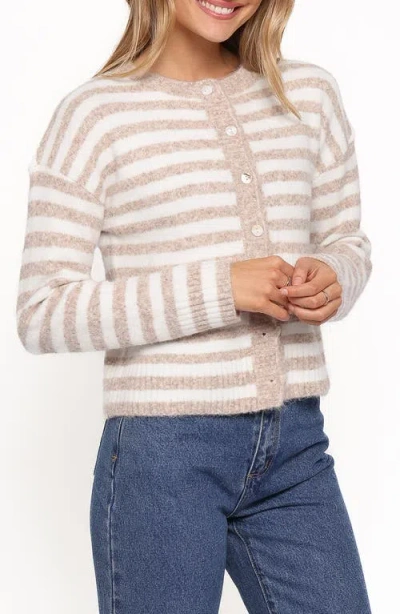 Petal And Pup Petal & Pup Dean Stripe Cardigan In Neutral