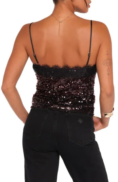 Petal And Pup Petal & Pup Lace Trim Sequin Camisole In Black