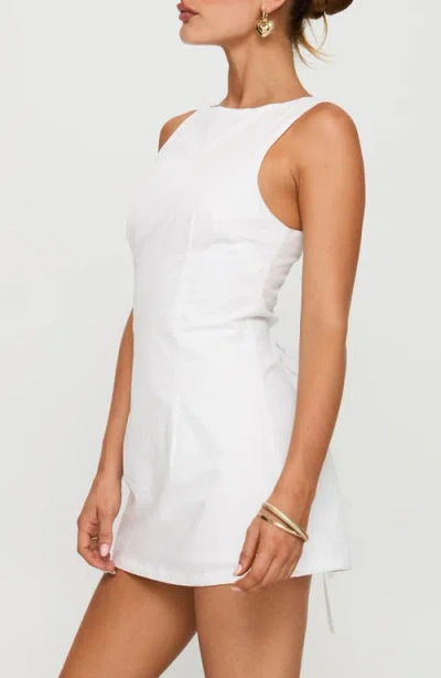 Princess Polly Yumiko Skirted Organic Cotton Romper In White