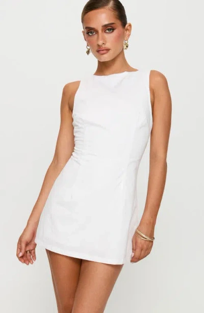 Princess Polly Yumiko Skirted Organic Cotton Romper In White