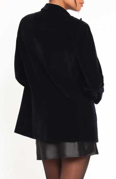 Petal And Pup Petal & Pup Clive One-button Velvet Blazer In Black
