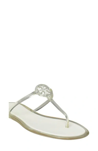 Tory Burch Mini Miller Jelly Thong Sandal In Green