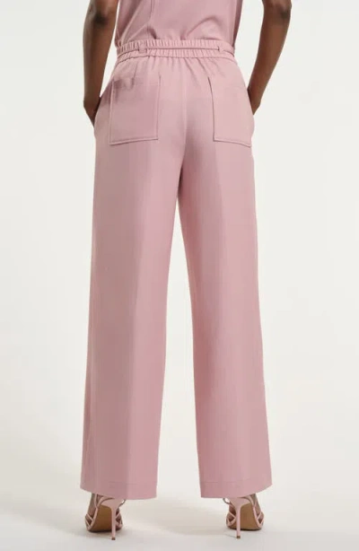 Isaac Mizrahi New York Cotton Chambray Pull-on Pants In Pink