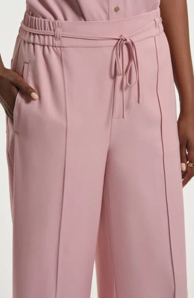 Isaac Mizrahi New York Cotton Chambray Pull-on Pants In Pink