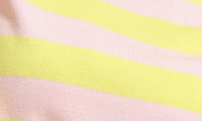 Isaac Mizrahi New York Stripe Scoop Neck Sweater In Yellow