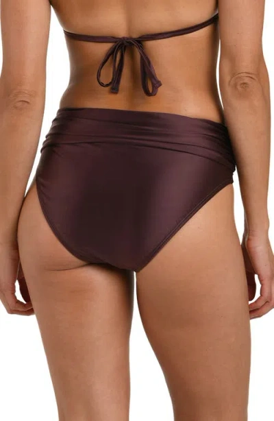 La Blanca Earth Twisted Bikini Bottoms In Brown