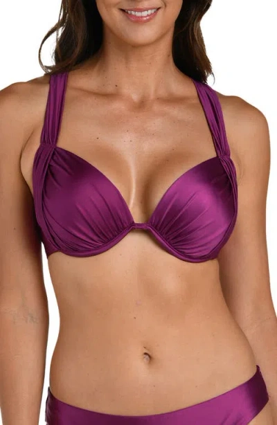 La Blanca Earth Underwire Bikini Top In Purple