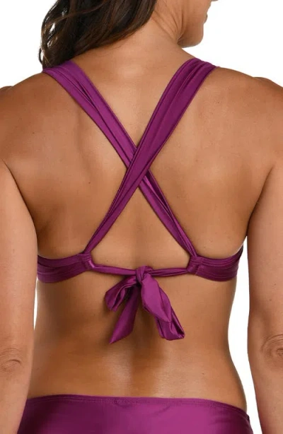 La Blanca Earth Underwire Bikini Top In Purple