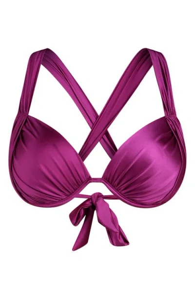La Blanca Earth Underwire Bikini Top In Purple