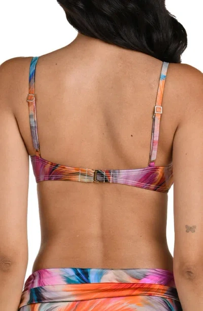 La Blanca Feathered Impression Bikini Top In Multi
