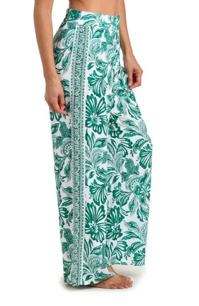 La Blanca Botanical Brocade Wide Leg Cover-up Pants In Green