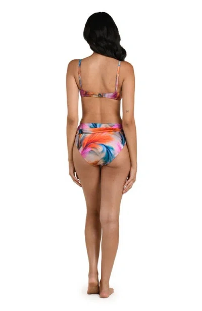 La Blanca Feathered Impression Bikini Top In Multi